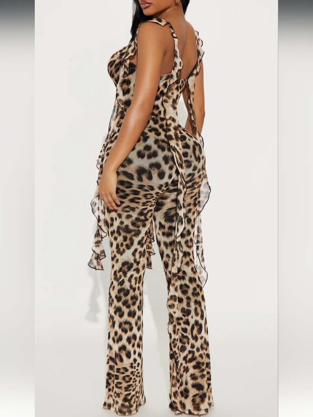 Leopard Print Jumpsuit - Picture 2 of 5